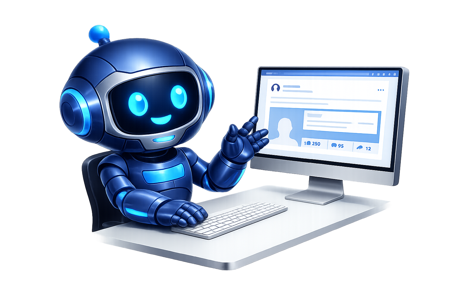 GetClients AI assistant writing a Facebook post in your brand voice